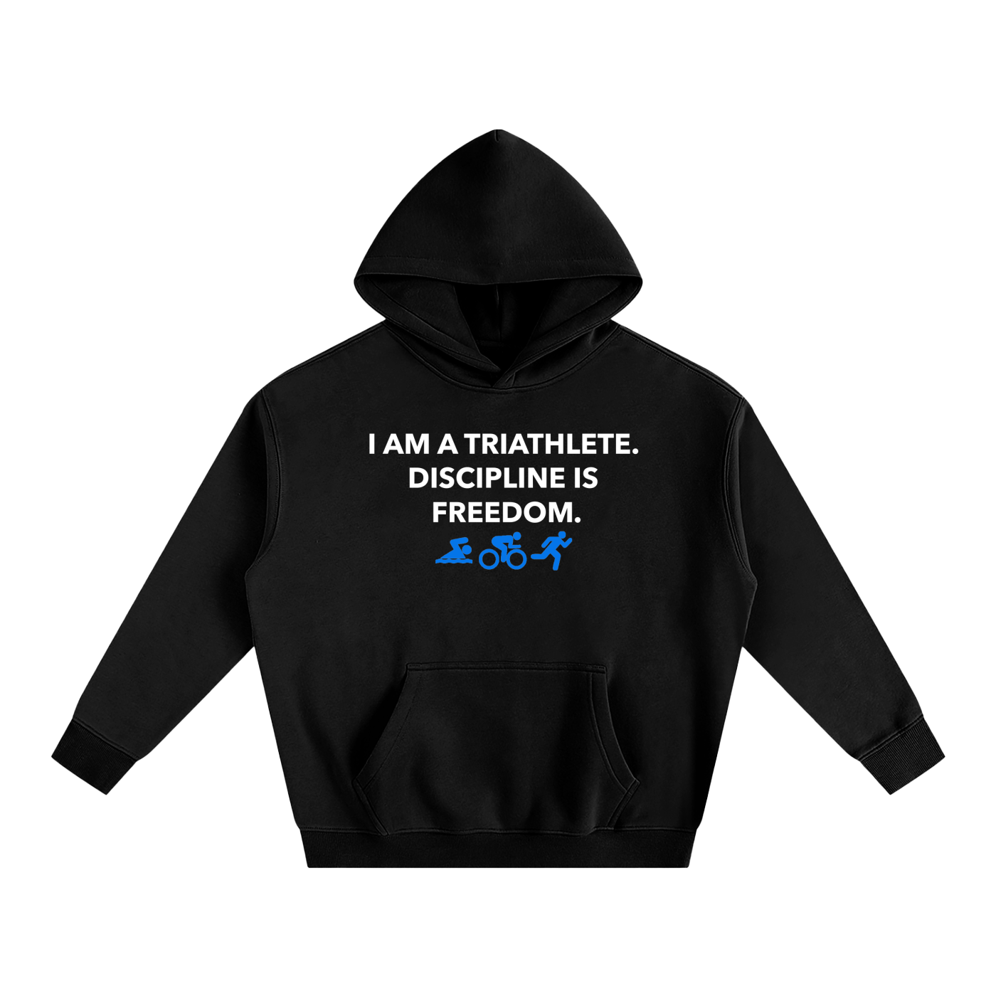 Oversize Fleeced Hoodie - 'Discipline is freedom.'