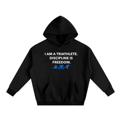 Oversize Fleeced Hoodie - 'Discipline is freedom.'