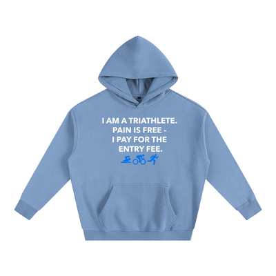Oversize Fleeced Hoodie - 'Pain is Free'